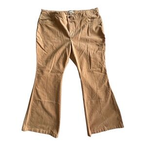 Cato Classic Corduroy Flare Pants 22W Tan Wide Leg Dark Academia Cabincore Retro